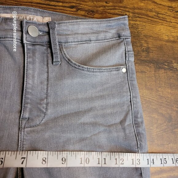 Althleta Jeans 2 Skinny Mid Rise Sculptex Slimming Tummy Control Grey Wash - Picture 8 of 13